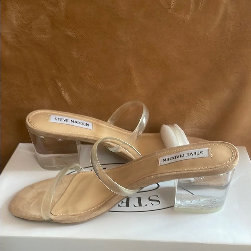 Steve Madden ISSY Clear Strap Heels